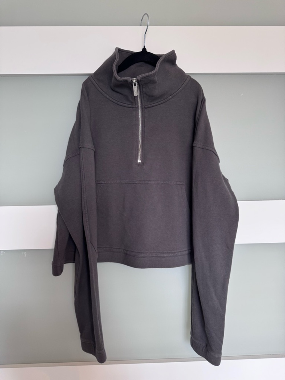 Charcoal Half-Zip Pullover Sweatshirt